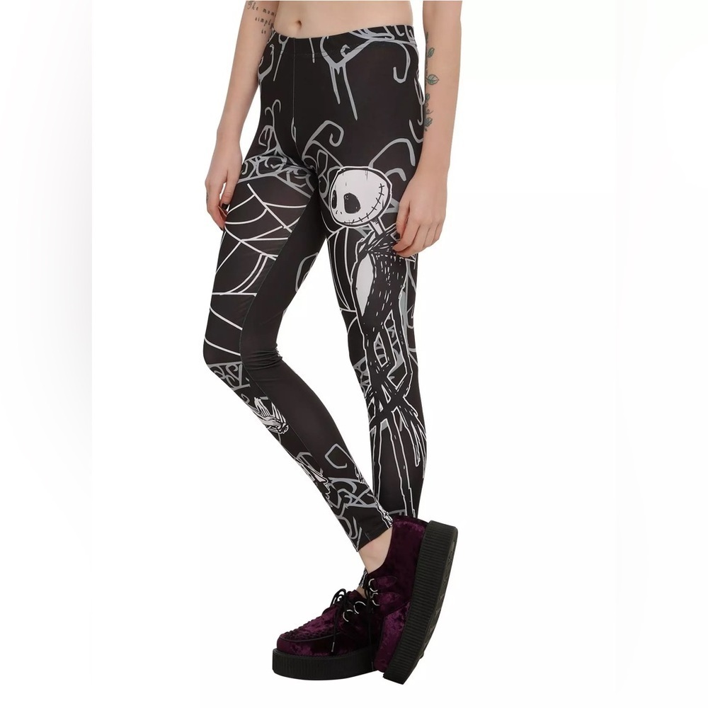 Disney The Nightmare Before Christmas Jack & Sally Leggings - Size XL